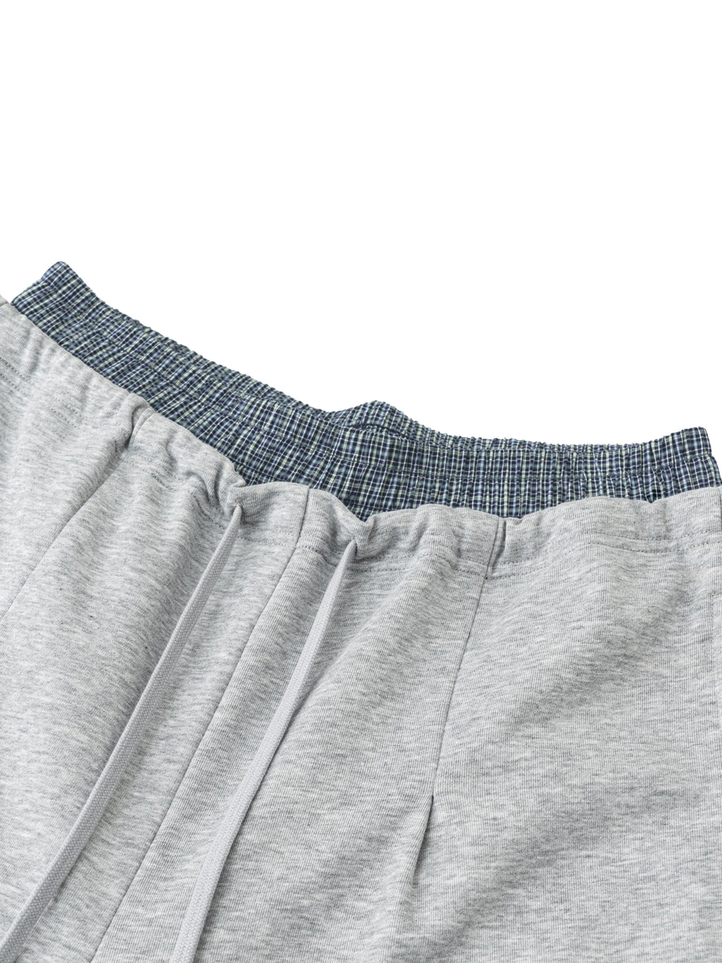 Plaid Contrast Waist Pants