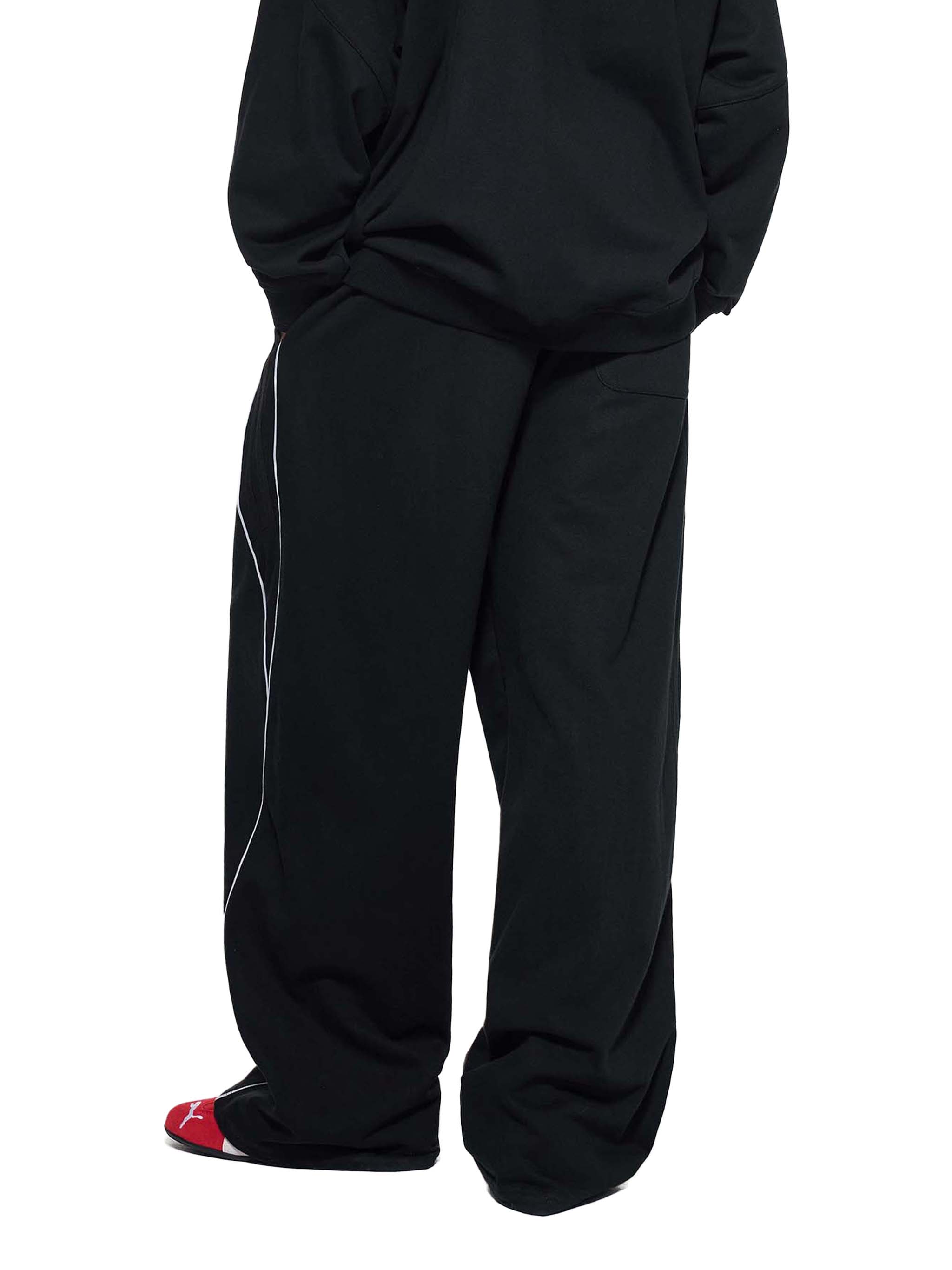 Reflective Striped Baggy Sweatpants