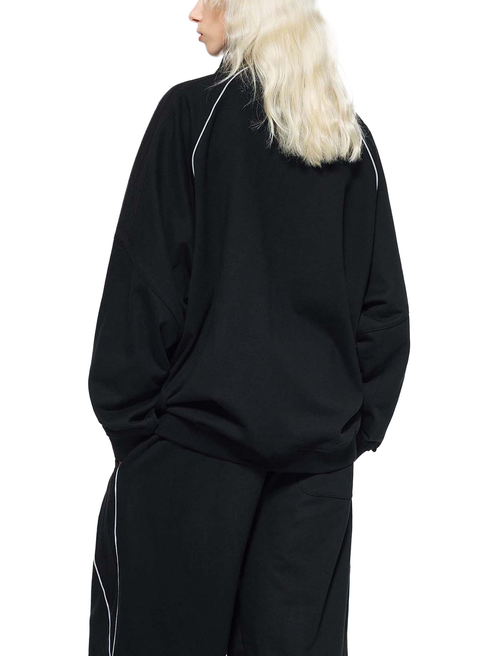 Reflective Striped Sleeve Jacket